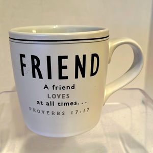 Lighthouse Christian Ceramic Mug “Friend Proverbs 17:17” EUC